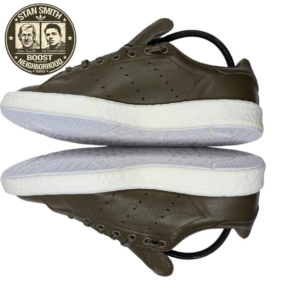 adidas Stan Smith Boost x NEIGHBORHOOD NBHD Olive Leather Mens 8 B37342 main image 6